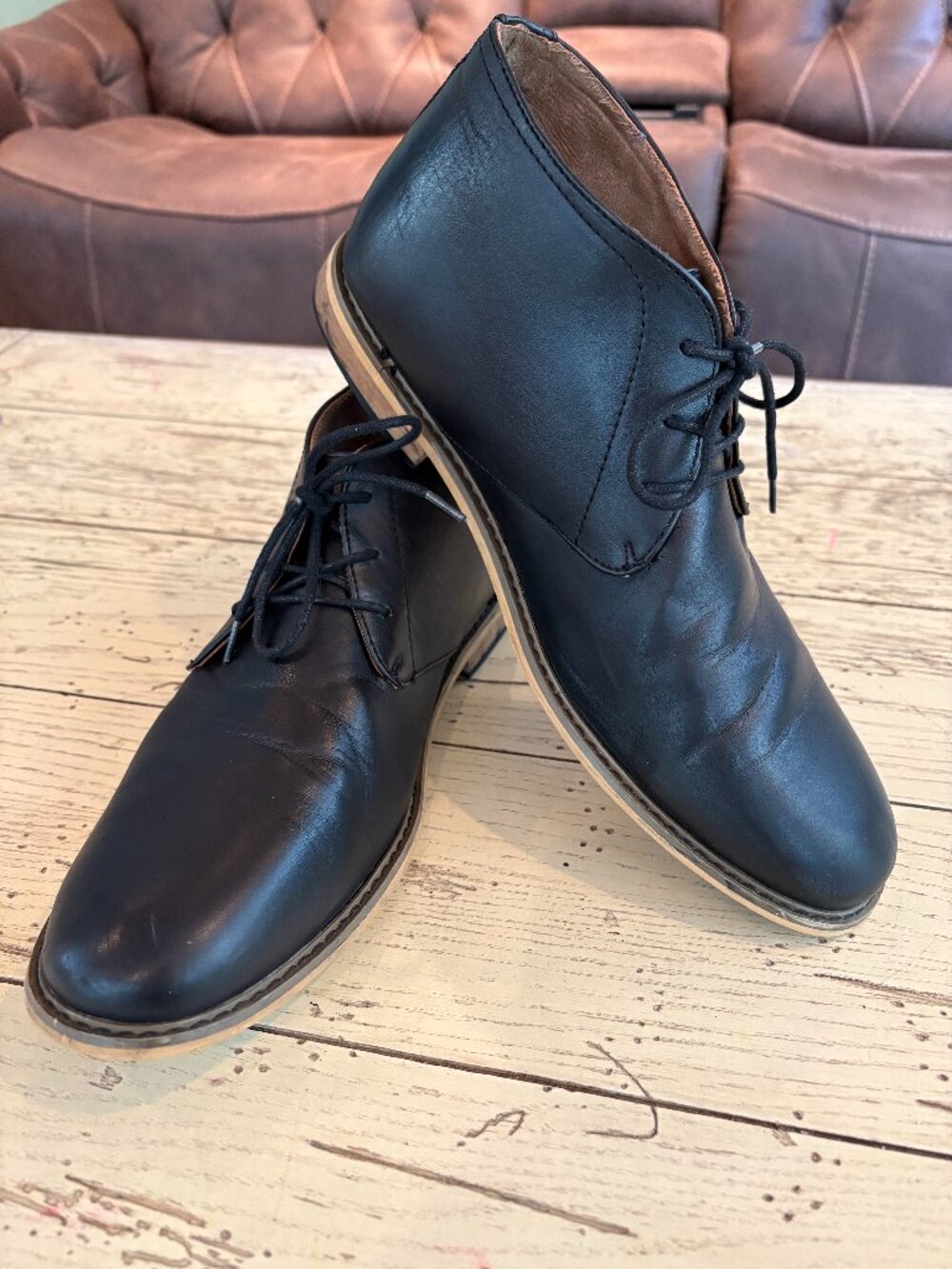 Men's Black Deer Stags Chukka Memory Foam Boots, Size 10M